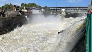 Sarpefossen, Glomma i vårflom mai 2023