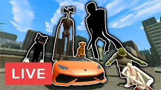 RUNNING FROM SCARY CREATURES!! (gmod nextbot live)