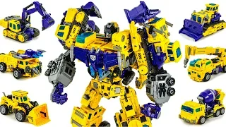 Transformers Construction Yellow Color Devastator KO NBK TF Engineering Vehicle Combine Robot Toys