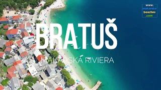 Bratus beaches from above, Makarska Riviera summer 2019 - Makarska Riviera Beaches in FULL HD