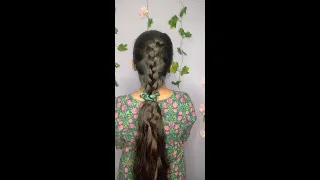 #Shorts French braid with a trick #shorts #hairstyle