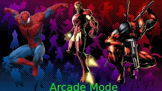 ULTIMATE MARVEL VS. CAPCOM 3 Spider man,Deadpool,and Iron man  Arcade Run