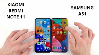 Xiaomi Redmi Note 11 vs Samsung A51 SPEED TEST