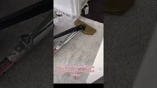 Carpet installation using power stretcher