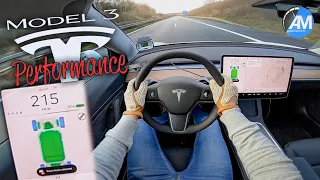 2021 TESLA Model 3 Performance | Launch Control & 100-200 km/h acceleration🏁 | by Automann