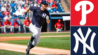 New York Yankees Spring Training Highlights: vs Philadelphia Phillies | 3/29/22