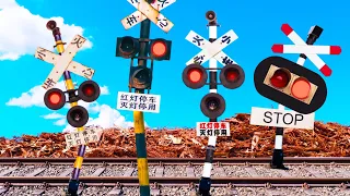 【踏切アニメ】とあるふみきりを探してカンカン😂😂😂A railroad crossing searching for a certain railroad crossing!!