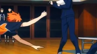 Hinata Shoyo's quick reflex when Blocking against Wakunan😱😱 || Best Momen Haikyuu || Hinata Recive