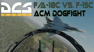 F/A-18 VS. F-15C PvE Insane ACM Dogfight (No Commentary) | DCS World