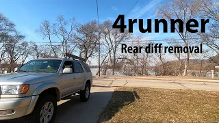 Toyota 4runner rear differential removal in 35 minutes!  The 3rd member needs bearings.