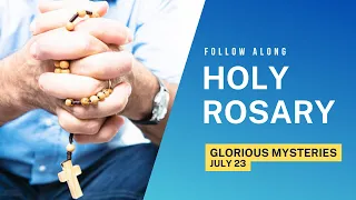 Today's Rosary -- Sunday GLORIOUS Mysteries -- Follow Along 💜 Virtual Rosary Mysteries