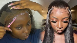 How To Glue Down A Frontal Wig AT HOME | LONG LASTING RESULTS | For Beginners | ISEE HAIR