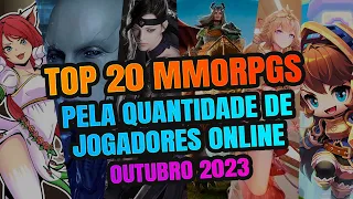 TOP 20 MMORPGS - PELA QUANTIDADE DE JOGADORES ONLINE - OUTUBRO 2023