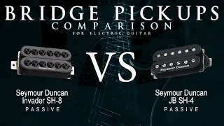 Seymour Duncan INVADER SH-8 vs JB SH-4 - Passive Bridge Guitar Pickup Comparison Tone Demo