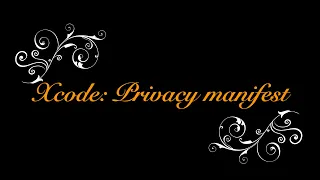 Xcode: privacy manifest