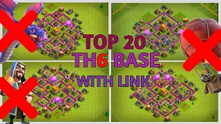 NEW EXCLUSIVE TH6 BASE WAR/TROPHY Base Link 2023 (Top20) Clash of Clans - Town Hall 6 Trophy Base