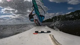 Washington Park NC Waterfront Mistral Equipe Speed Gust Sailing by the Cypress Pamlico Windsurfing