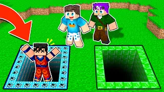 NÃO ESCOLHA O BURACO ERRADO NO MINECRAFT!! TNT AZUL VS ESMERALDA!!