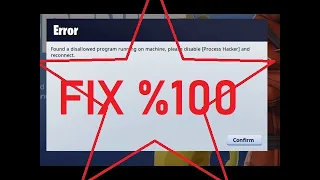 Fortnite Disable Process Hacker Hatası Error Fix