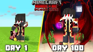 I Survived 100 Days As A DEMON KING in Minecraft Hardcore HINDI