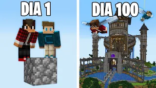 SOBREVIVI 100 DIAS NO SKYBLOCK DE PEDRAS NO MINECRAFT - O FILME