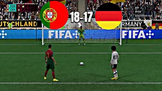 PORTUGAL 18 - 17 GERMANY -PENALTY - FIFA WORLD CUP 2022 QATAR - FIFA  GAMEPLAY
