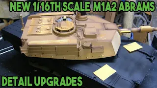 1/16th scale Heng Long M1A2 Abrams new driver hatch and turret detail upgrade sets