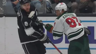 Kirill Kaprizov Ejected From Game After High Stick Against Drew Doughty