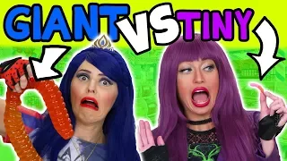 GIANT GUMMY VS REAL GUMMY. WHAT’S BEST, GIANT OR TINY? (WITH MAL AND EVIE Parody CHARACTERS)