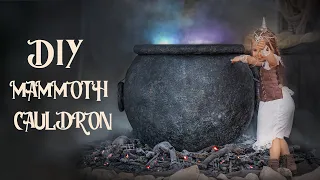 DIY make your own GIANT, REALISTIC, LIFE-SIZE Witch Cauldron! Halloween Bone Fire pit prop & Décor!