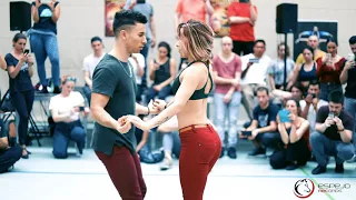 jesse Joy corre bachata Sensual con Pablo y Raquel / workshop en stuttgart bachata festival 2018