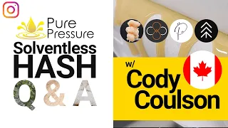 Solventless Hash Q&A: Cody Coulson