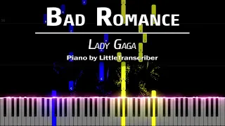 Lady Gaga - Bad Romance (Piano Cover) Tutorial by LittleTranscriber