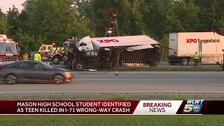 Mason HS student dies after wrong-way crash with tractor-trailer on I-71