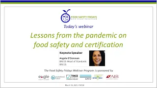 Lessons from the pandemic on food safety and certification