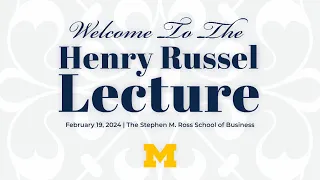 2024 Henry Russel Lecture