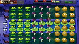 PLANT VS ZOMBIE || REPEATER, SCAREDY SHROOM AND WALL NUT VS ALL ZOMBIES || GAMEPLAY FULL HD