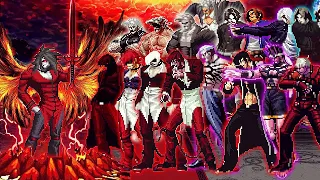 [KOF Mugen] Remus Vs Orochi Blood, Red Flame Iori, Kyo Kusanagi, Ultimate Rugal Team | 1 Vs 16