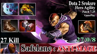 Miracle [ANTI-MAGE] Safelane 27 Kill With Zero Death |mmortal Pro Gameplay - Dota 2 Sroksre Gameplay