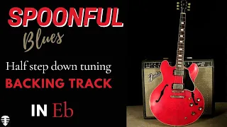 Spoonful Blues backing track in Eb - Half step down guitar tuning