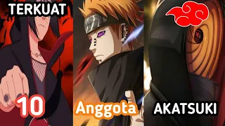 10 Anggota Akatsuki dari yang lemah Hingga Terkuat