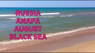 Black Sea in August, Russia - Anapa. Summer Resort 2019