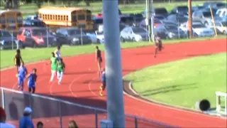 2015 -Tj District Track Meet 4x100 Meter Relay Running The Last Leg First Place