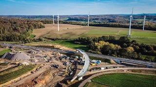 Weiterbau der A49: Das Ohmtaldreieck im Oktober 2022