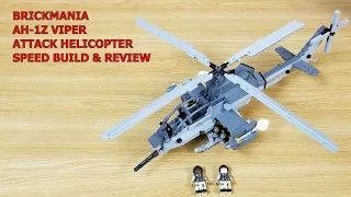 BRICKMANIA CUSTOM LEGO, AH-1Z VIPER - ATTACK HELICOPTER, SPEED BUILD & REVIEW