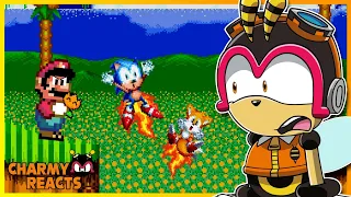 MARIO'S REVENGE?! - Charmy Reacts to Sonic Oddshow Mania [Collab]