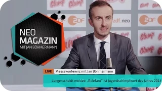 Exklusive Pressekonferenz: Jan Böhmermann zur ZDF-Zukunft ab 2015