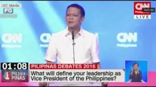 Escudero's opening statement at VP debate