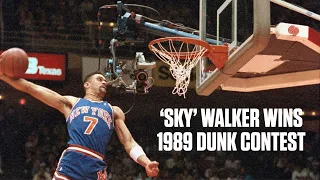 Kenny 'Sky' Walker wins 1989 NBA Slam Dunk Contest | NBA Highlights