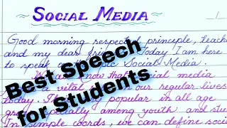 Social media speech in english | Speech on advantages and disadvantages of social media in english